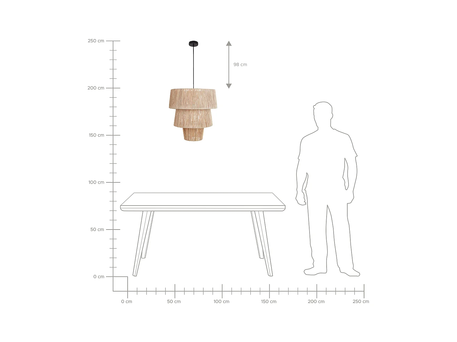 Hanglamp PREMAT Wicker Natuurlijk