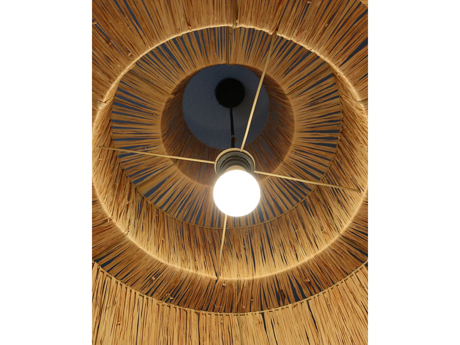 Lampe suspension PREMAT Osier Naturel