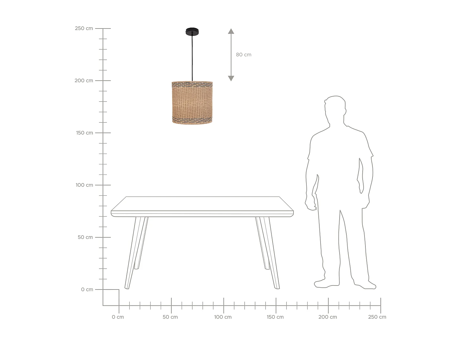 Hanglamp LUAPULA Papier touw Natuurlijk