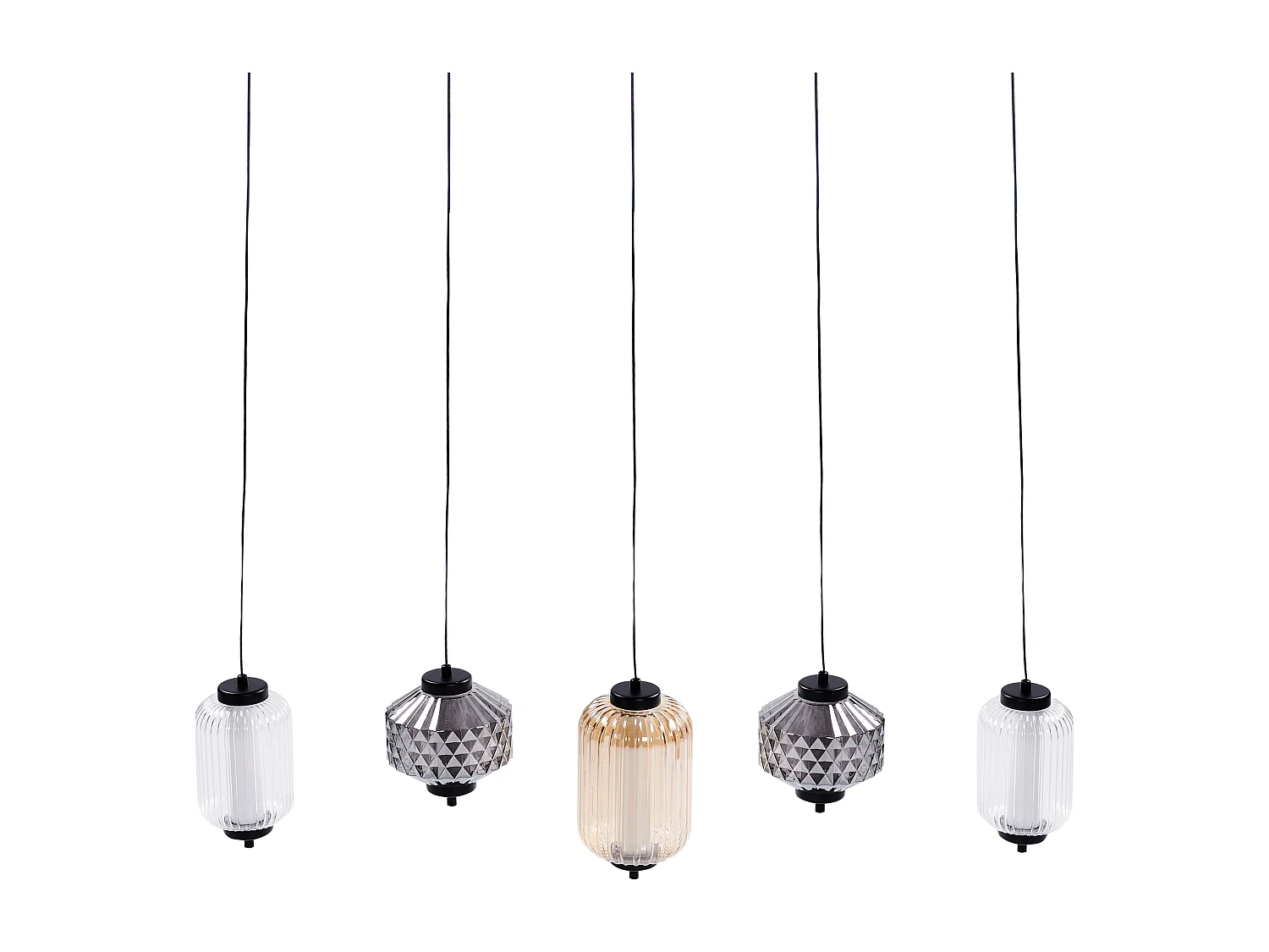 LED Hängelampe SULLANE LED Glas Bunt