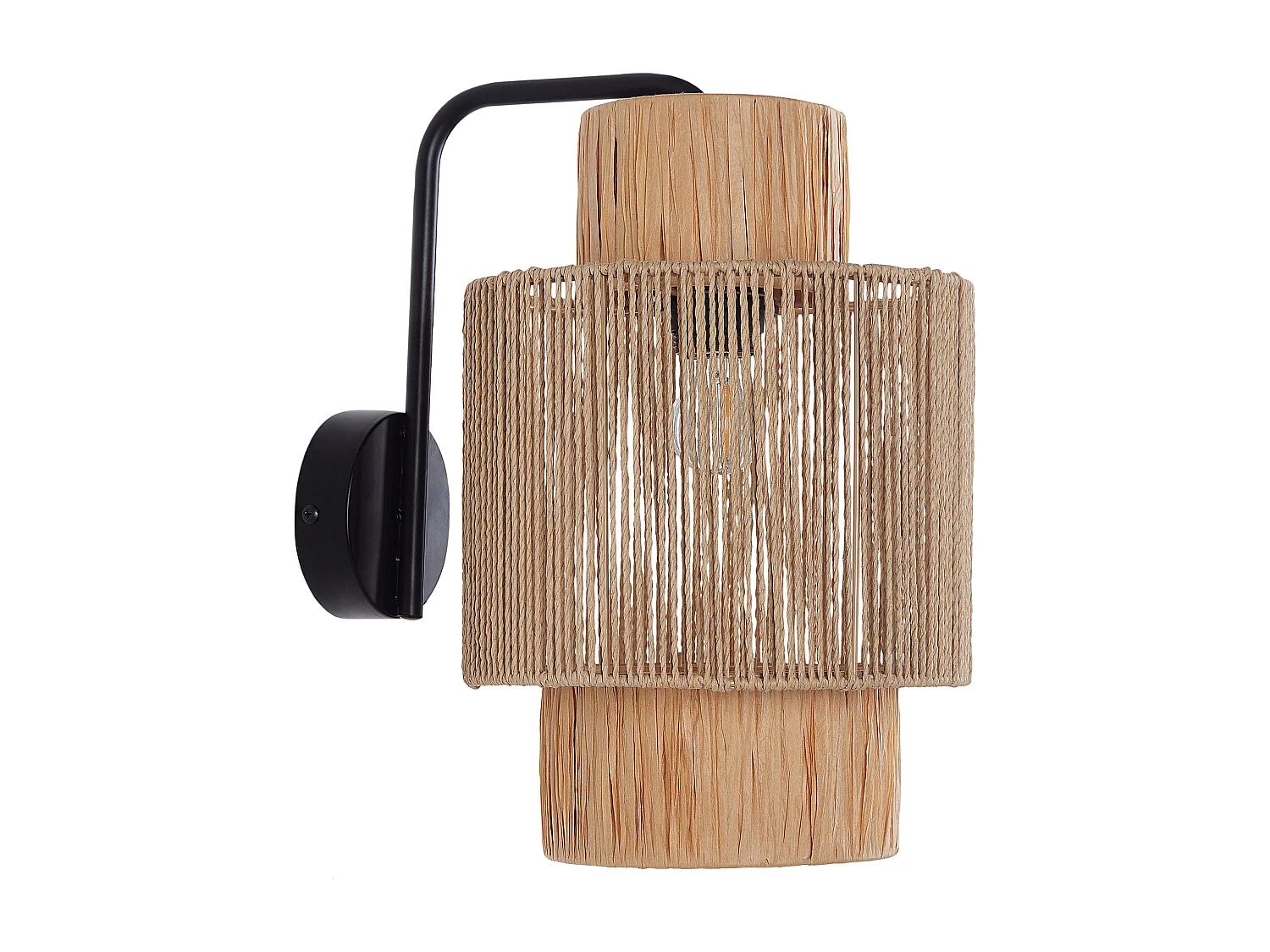 Set van 2 wandlampen JAMMA Papier touw Natuurlijk