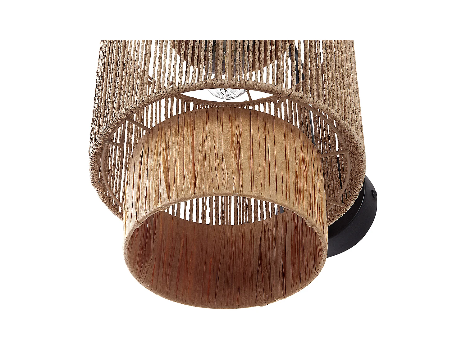 Lot de 2 lampes murales JAMMA Corde en papier Naturel