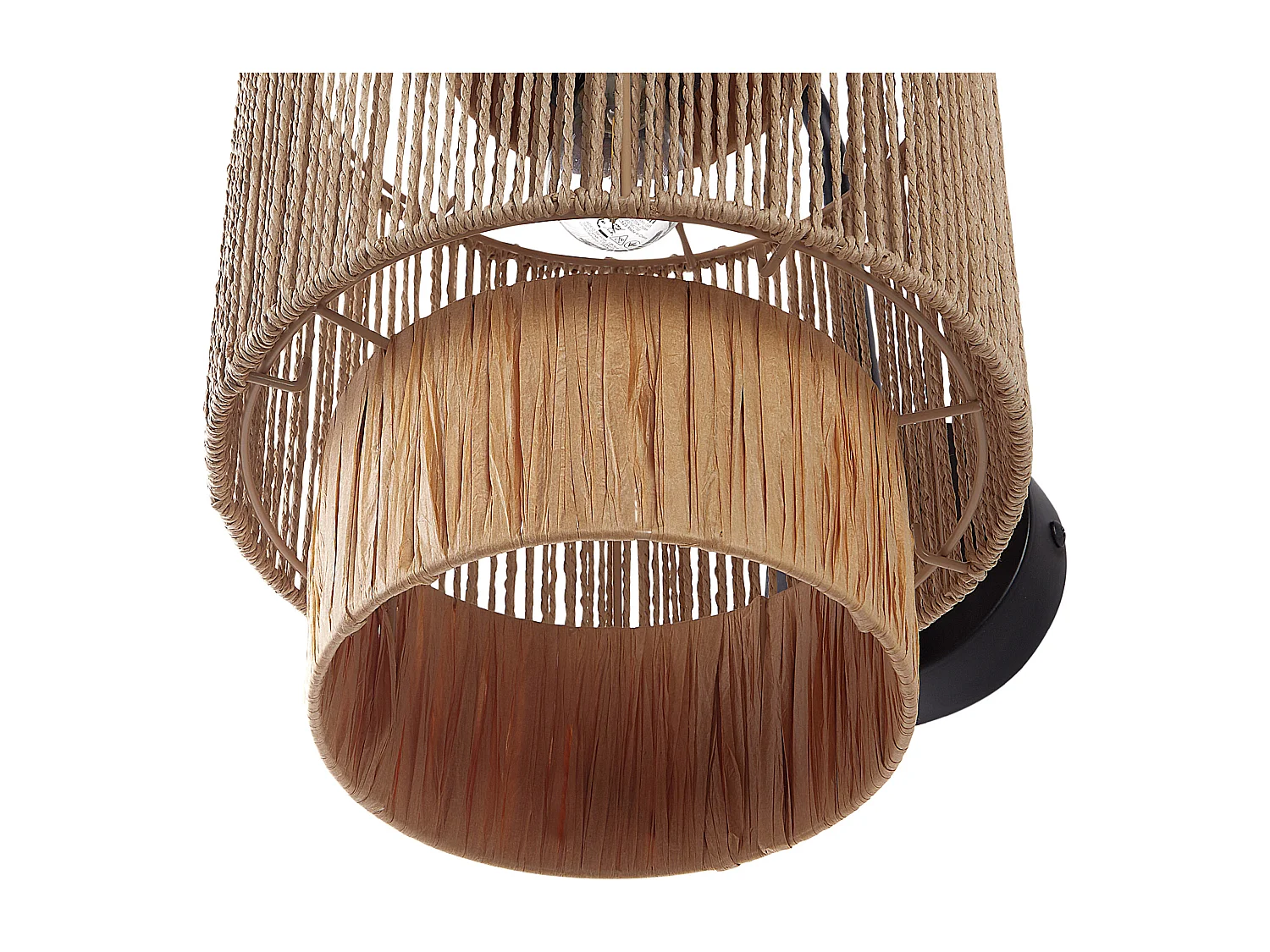 Set van 2 wandlampen JAMMA Papier touw Natuurlijk