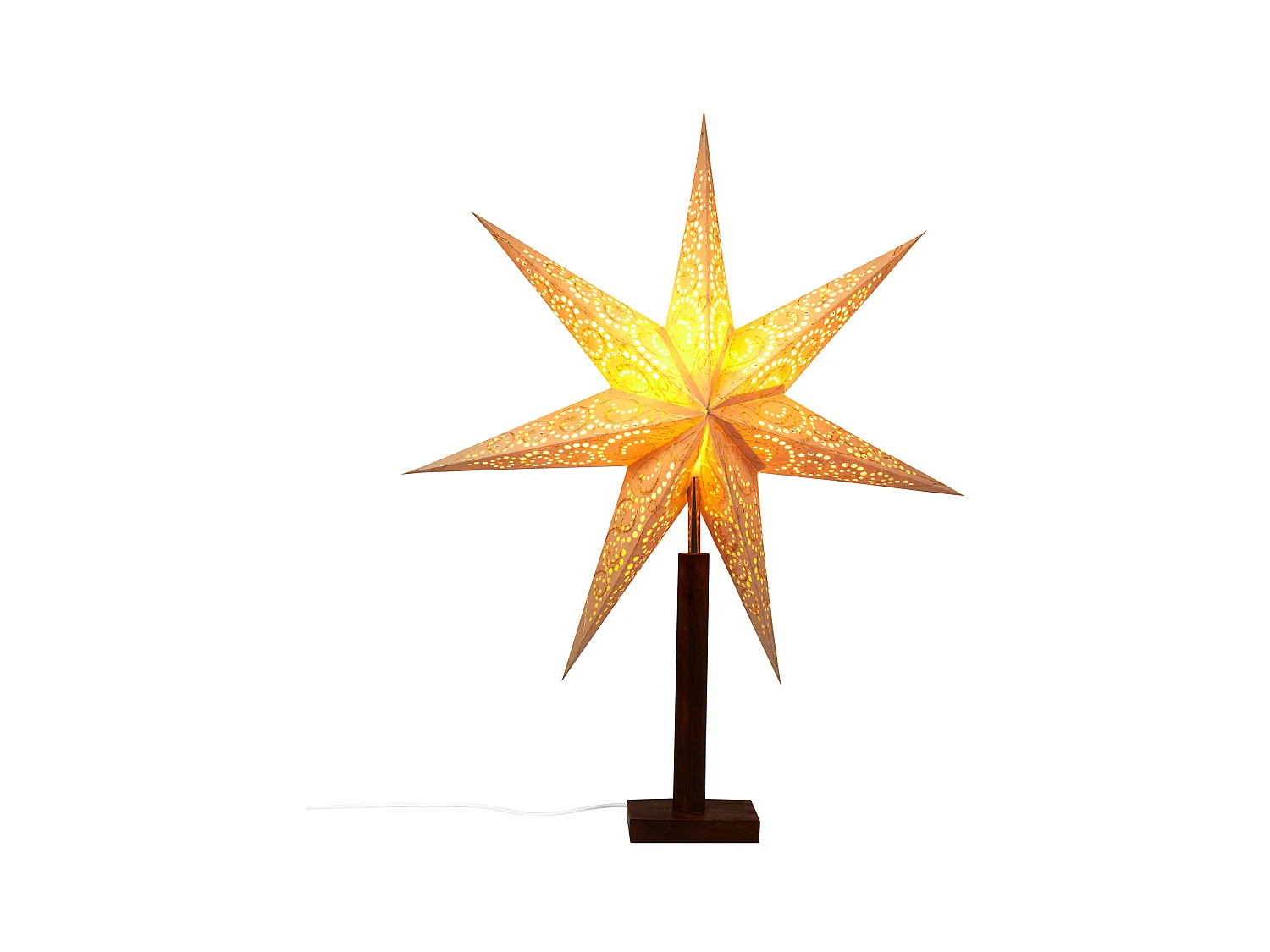 Décoration de Noël Lampe à poser MANA Étoile 70 cm Beige