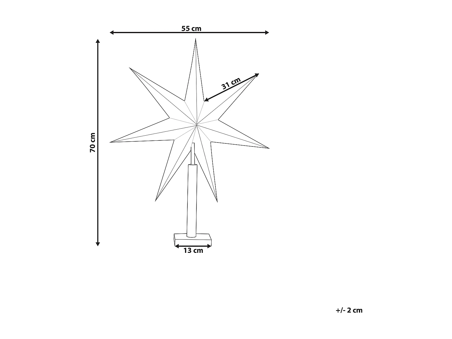 Lámpara decorativa en forma de estrella beige MANA