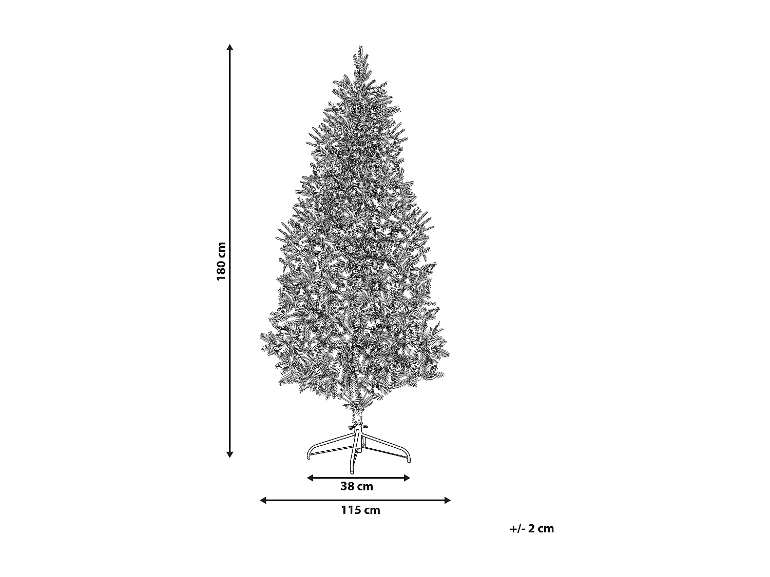 Sapin de Noël artificiel TALBOT 180 cm Blanc