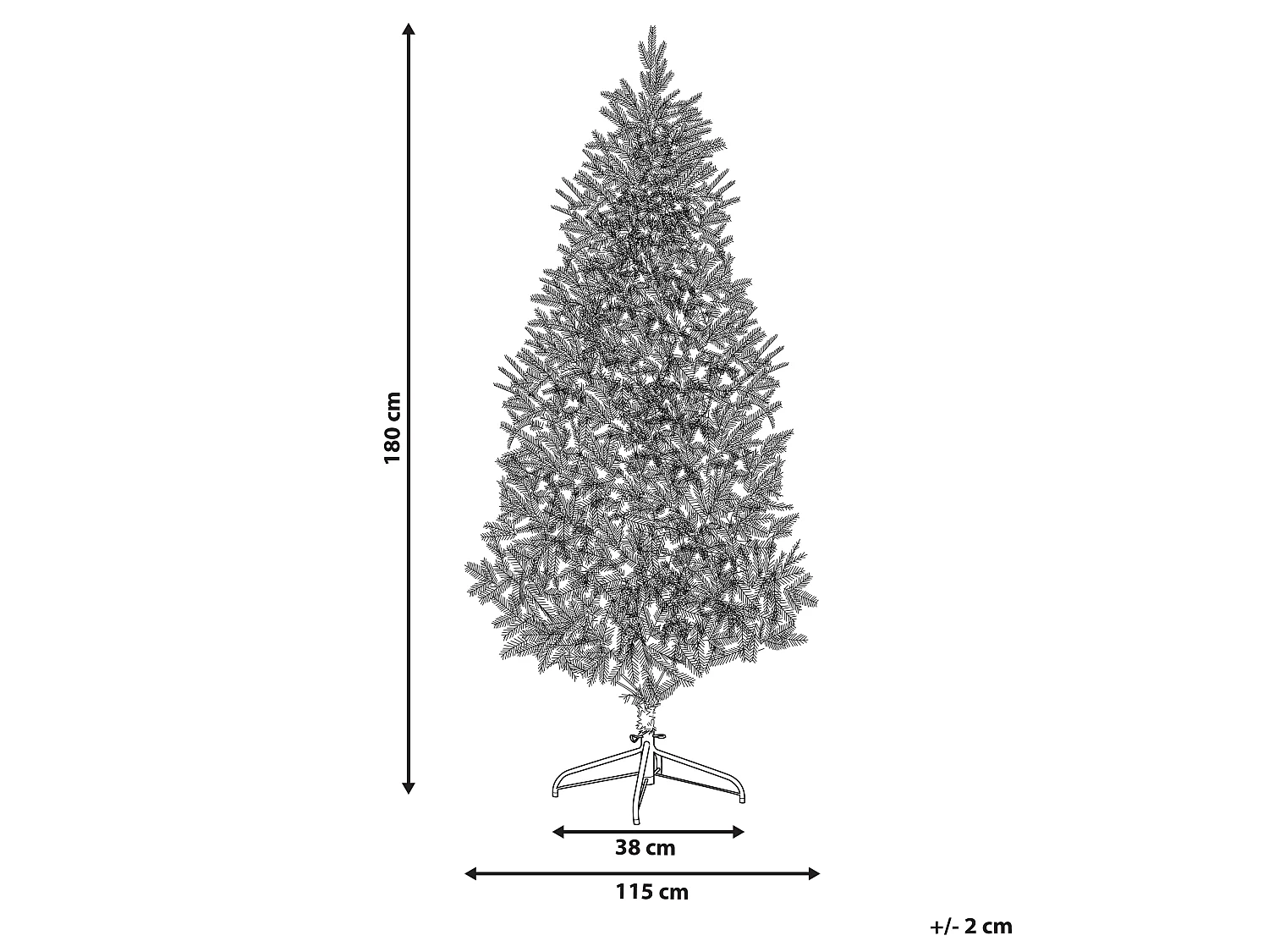 Sapin de Noël 180 cm blanc TALBOT