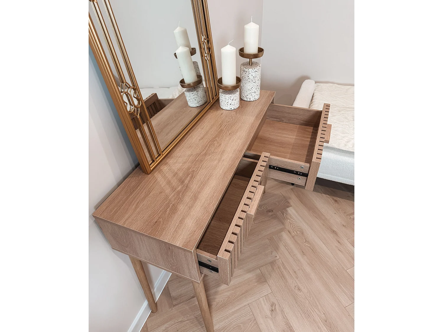 Console Table LYNWOOD Light Brown