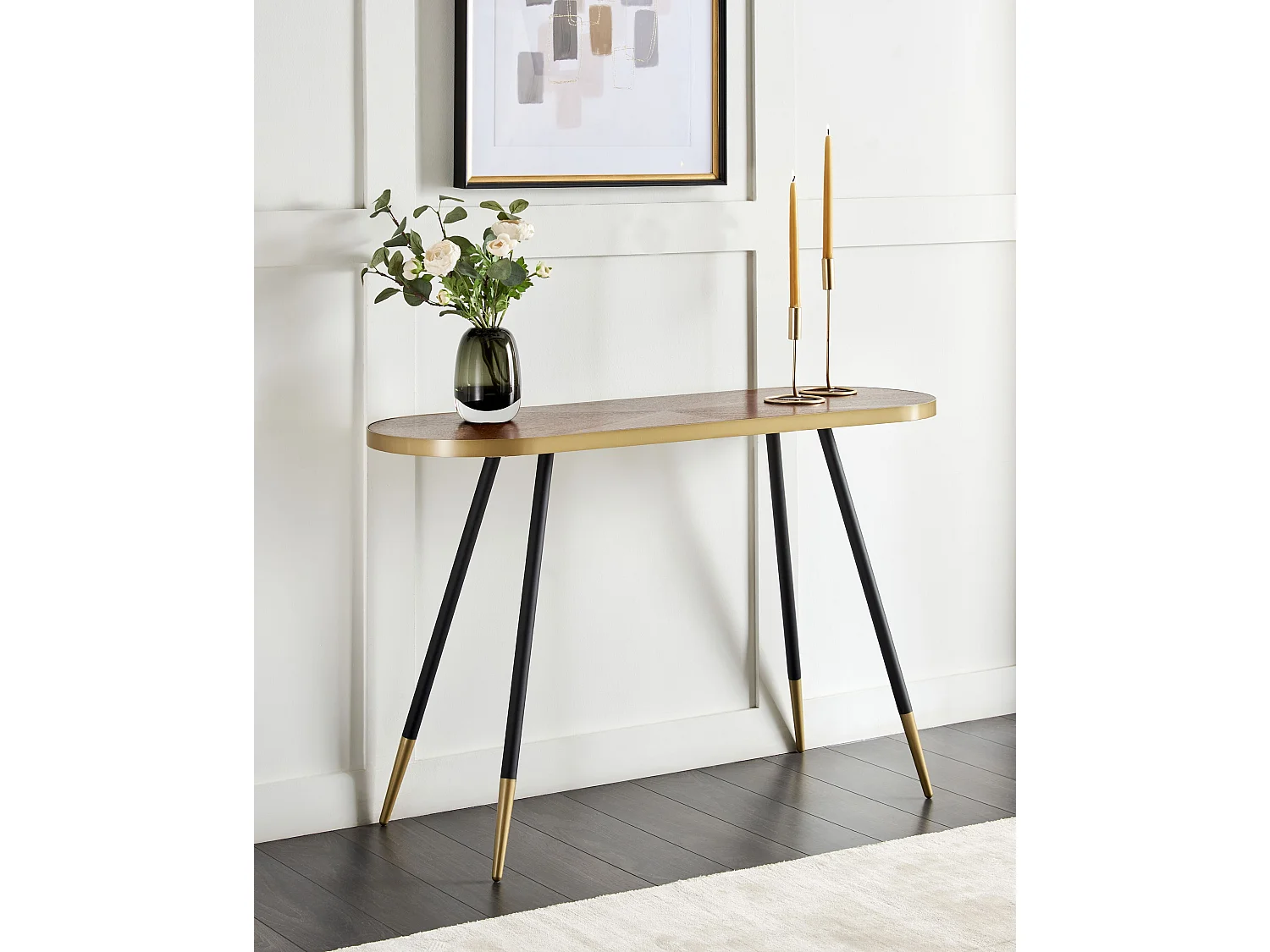 Consoletafel RAMONA Donker essenhout