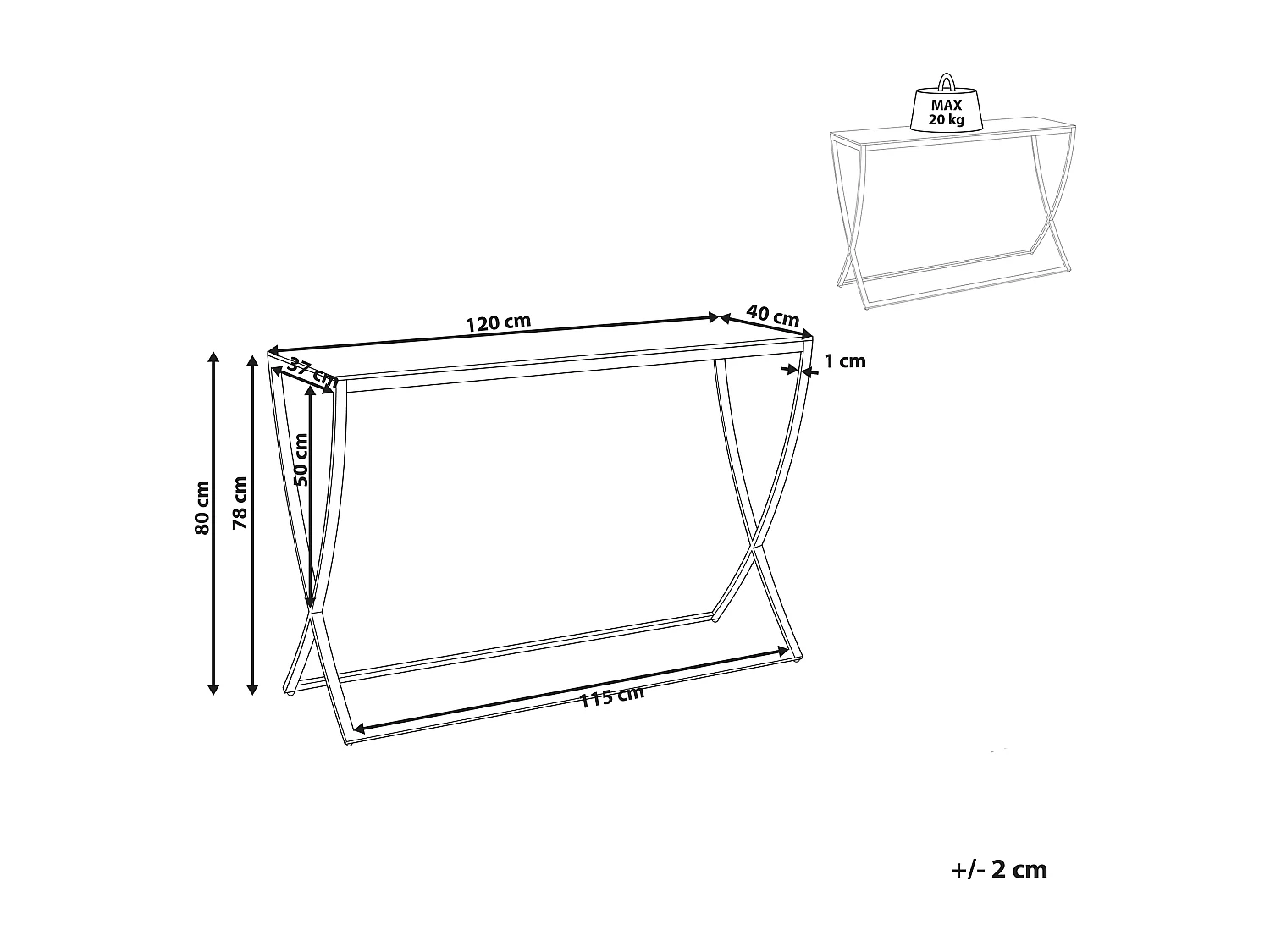 Console RINGGOLD Verre de sécurité Doré