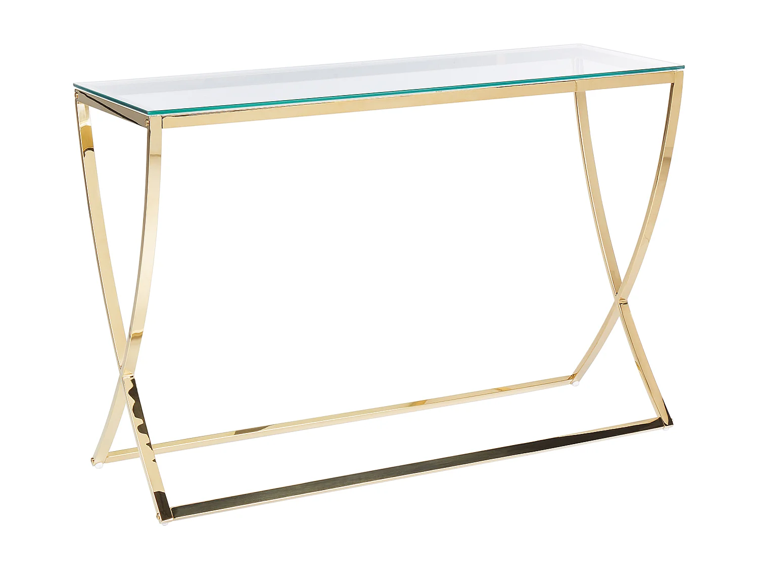 Consoletafel RINGGOLD Veiligheidsglas Goud