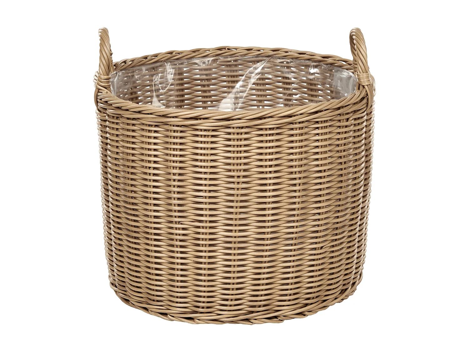 Set di 3 vasi per piante PENDULA Rattan sintetico 33/37/45 cm Naturale