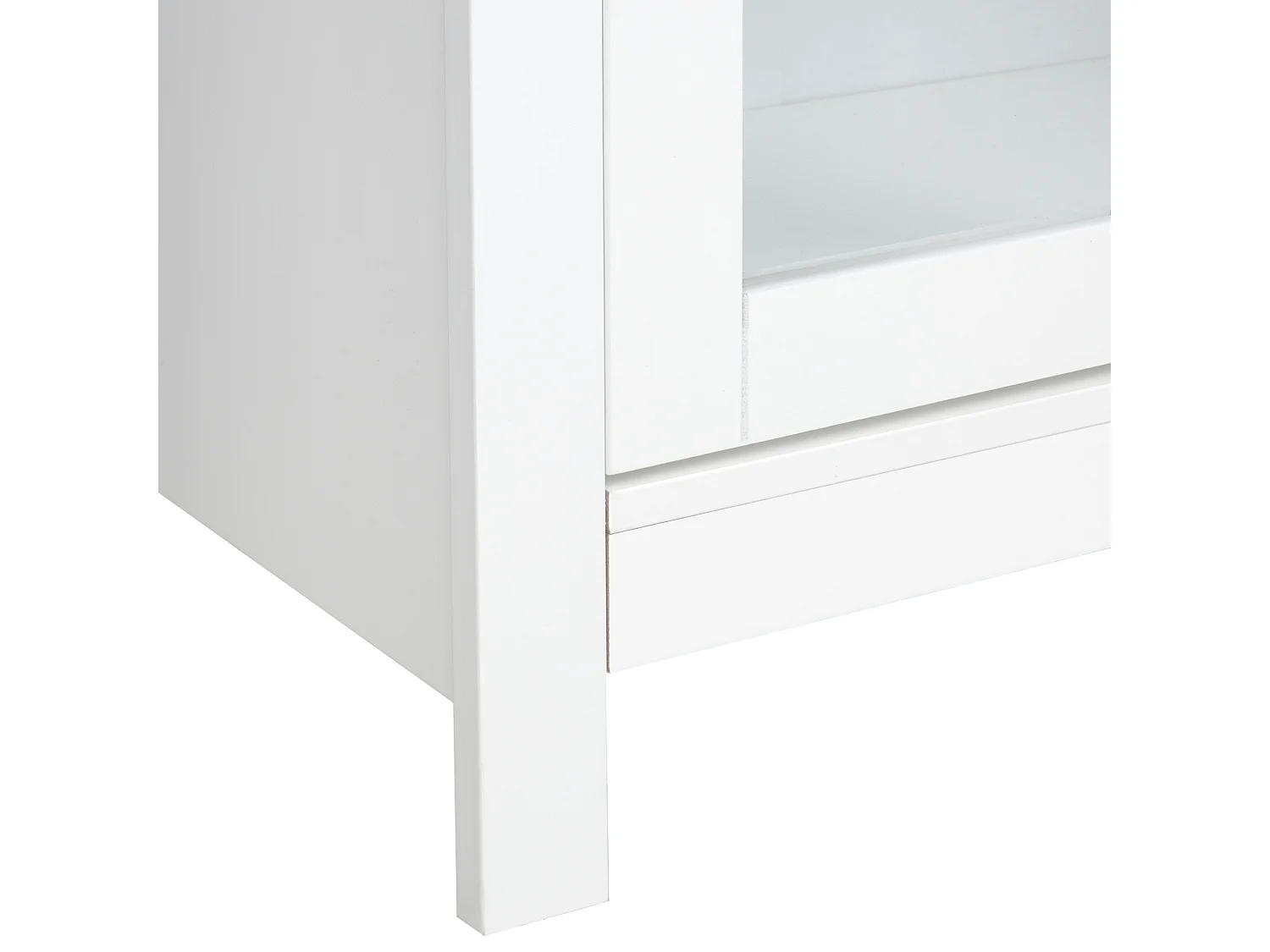 Witryna ze szklaną gablotą LUSBY 75 cm Biały