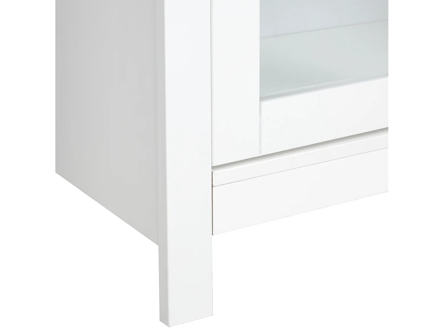 Glazen vitrinekast LUSBY 75 cm Wit