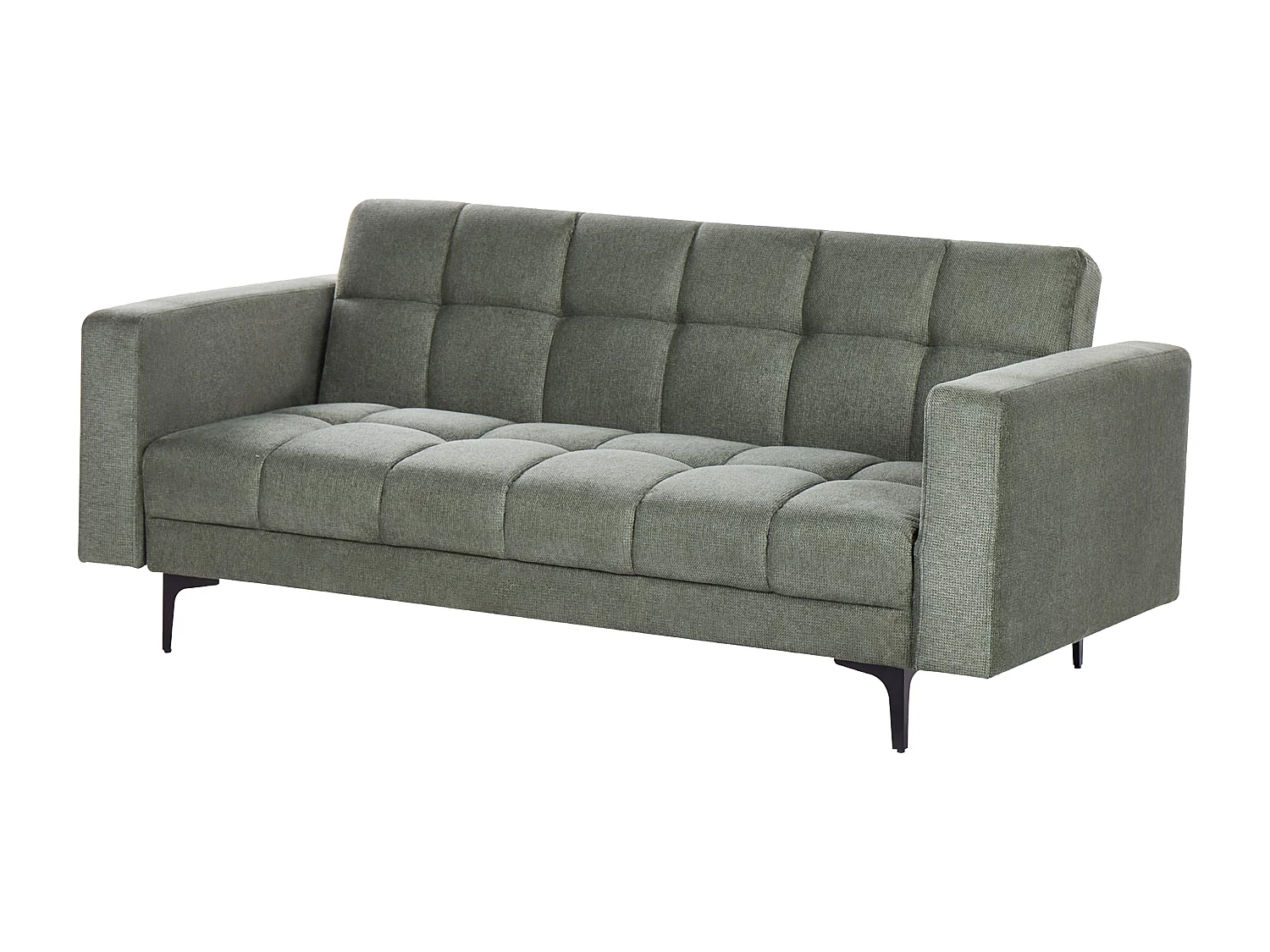 Canapé-lit 3 places ALNES Tissu Vert foncé