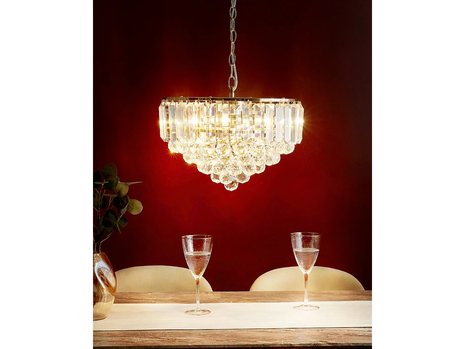 Lampadario ACHEIRO S Cristallo Oro