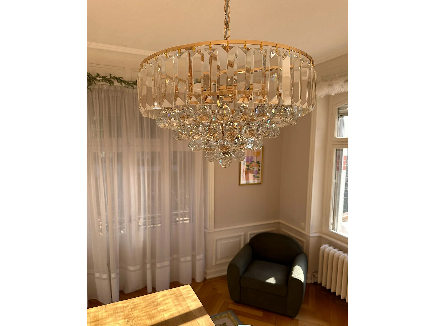 Lustre ACHEIRO S Cristal Dourado