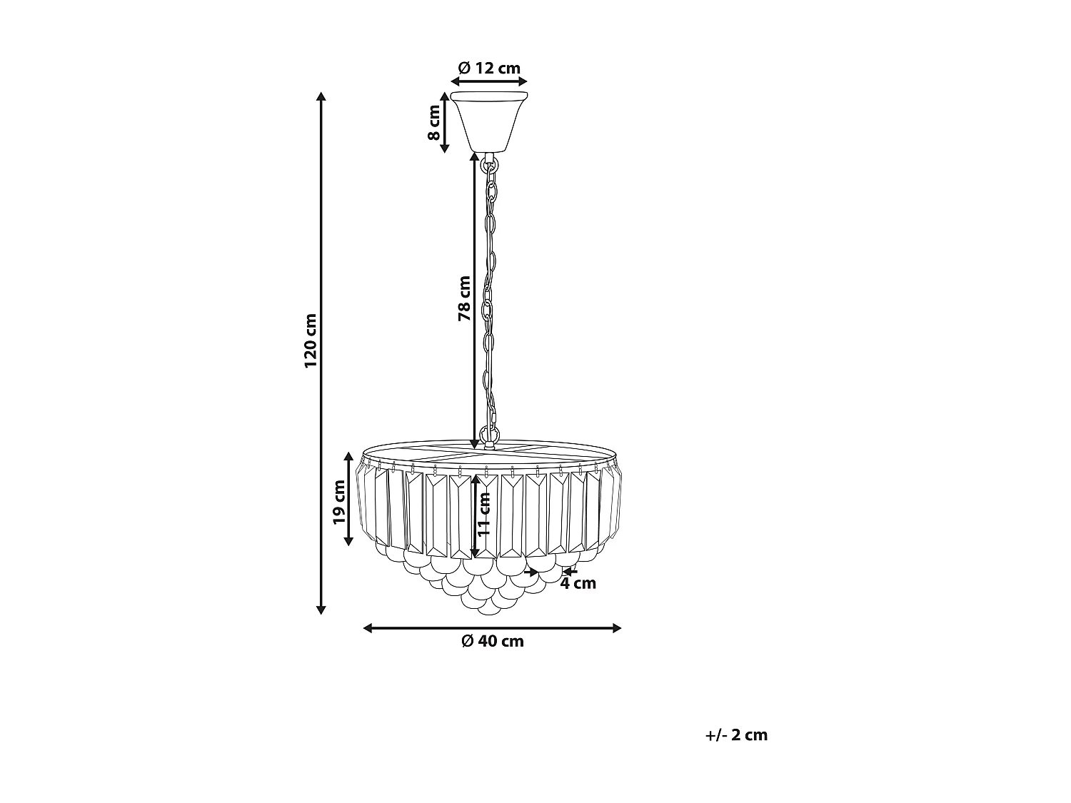 Lampadario ACHEIRO S Cristallo Oro