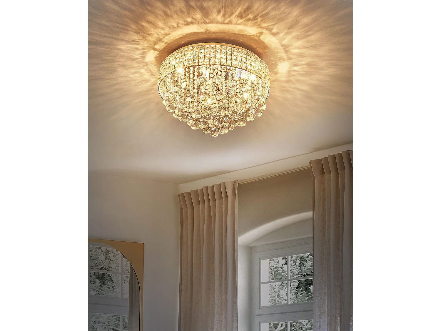 Lustre CEDEIRA Cristal Argenté