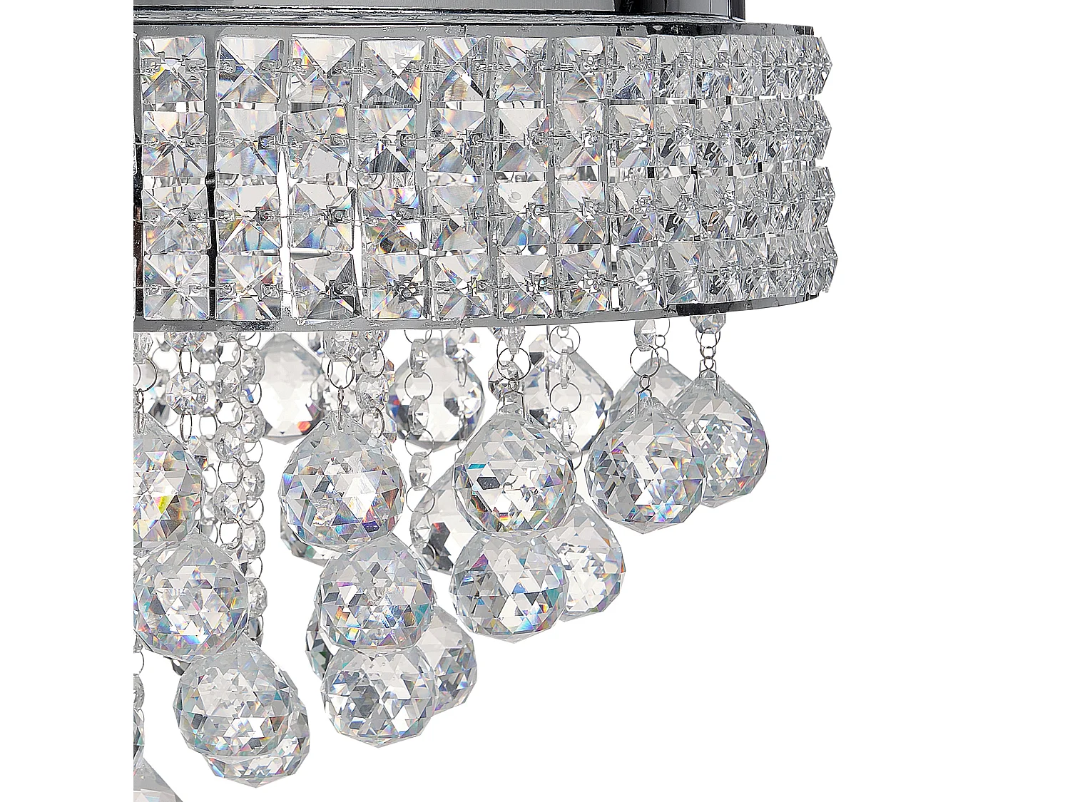 Lustre CEDEIRA Cristal Argenté