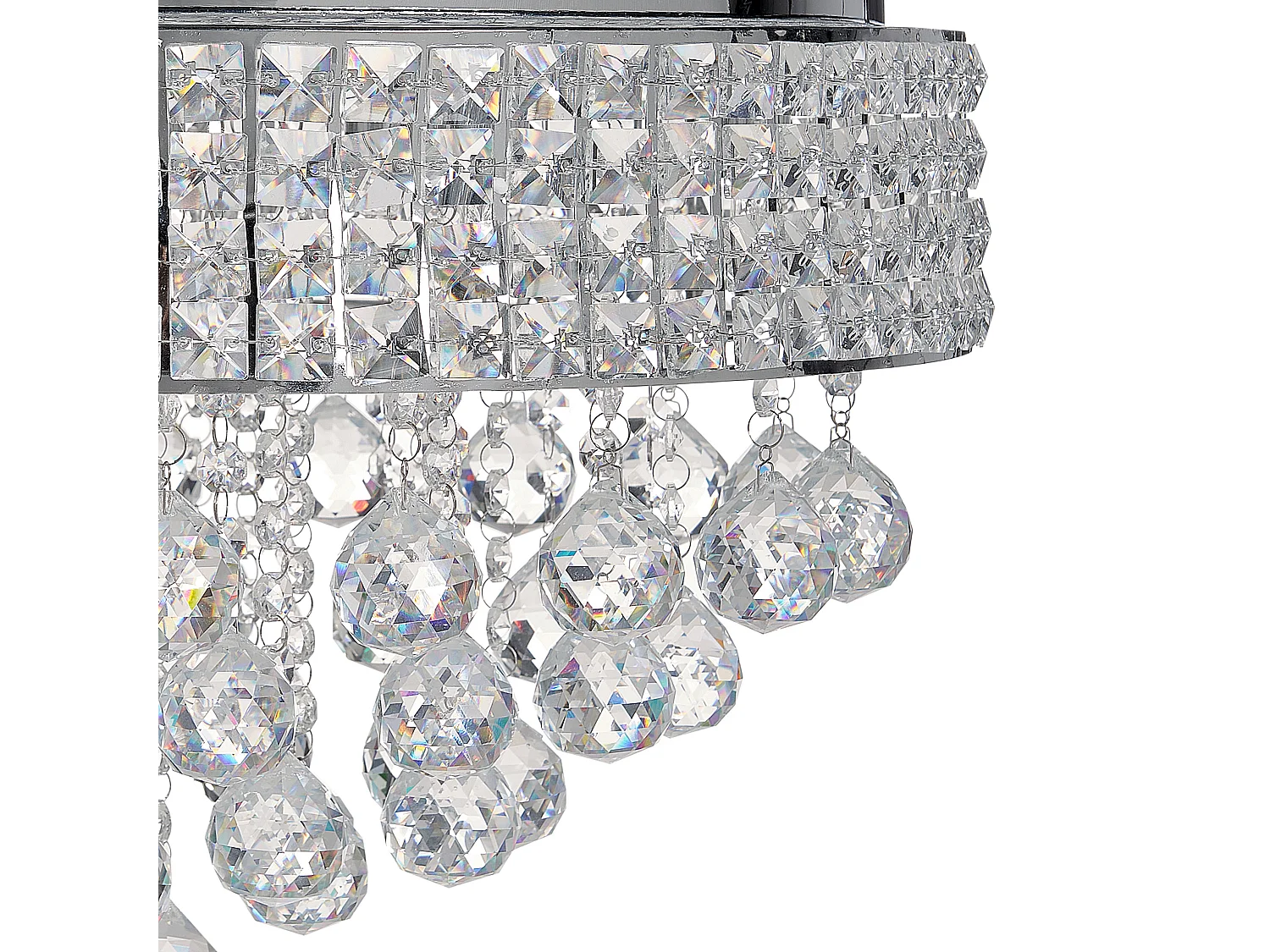 Lustre CEDEIRA Cristal Argenté