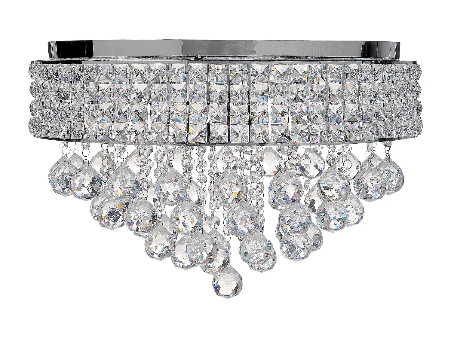 Lustre CEDEIRA Cristal Argenté