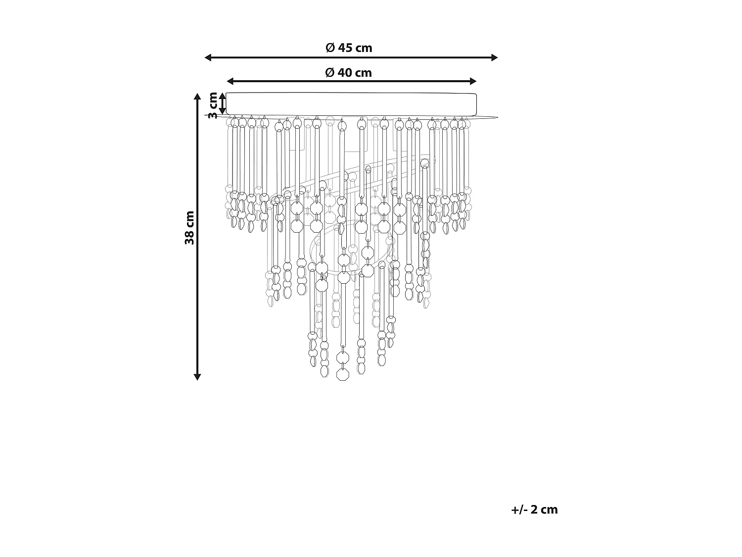 Lustre ESMELLE L Cristal Argenté