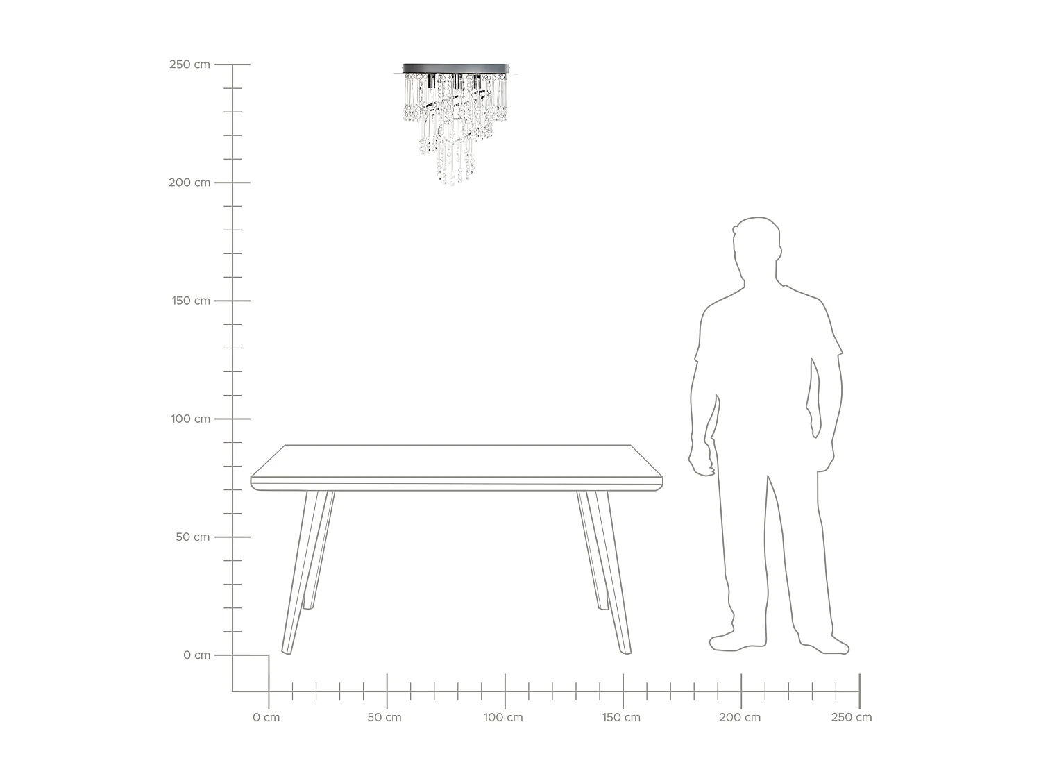 Lustre ESMELLE L Cristal Argenté