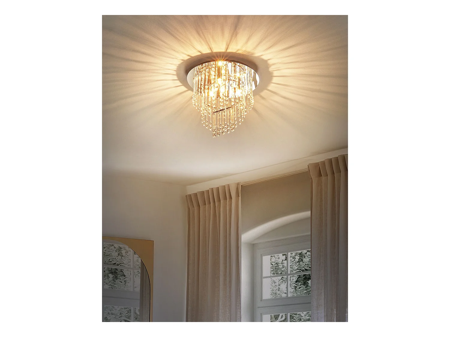 Kronleuchter ESMELLE S Kristall Silber