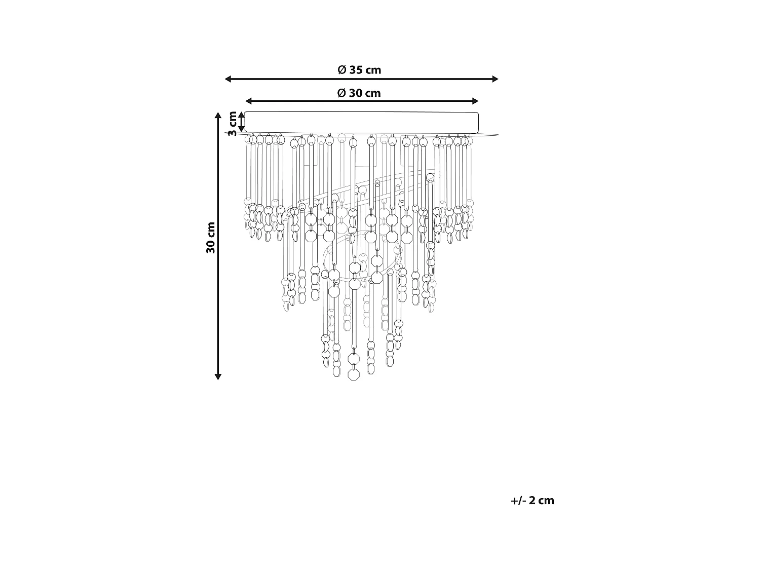 Kronleuchter ESMELLE S Kristall Silber