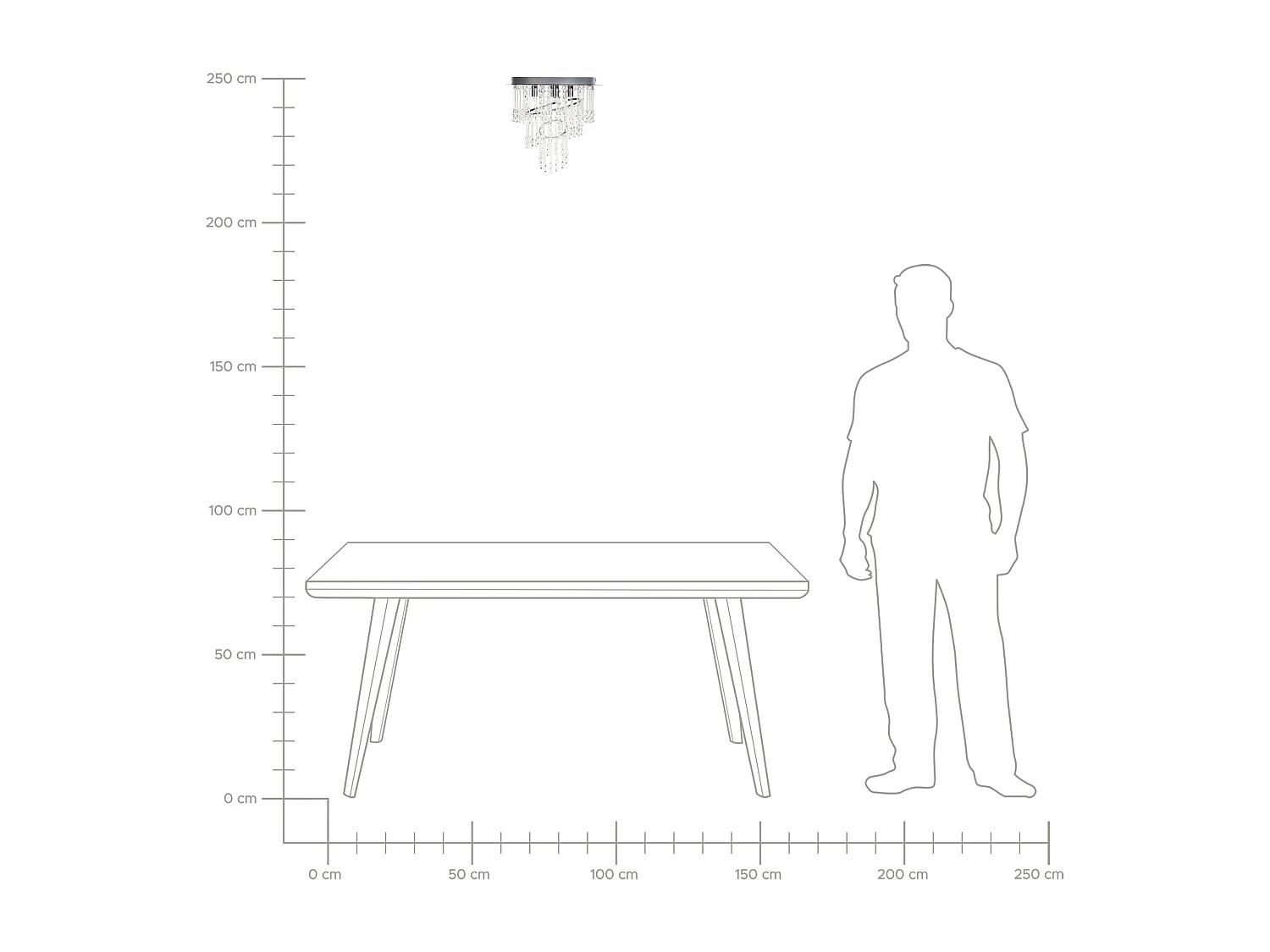 Lustre ESMELLE S Cristal Argenté