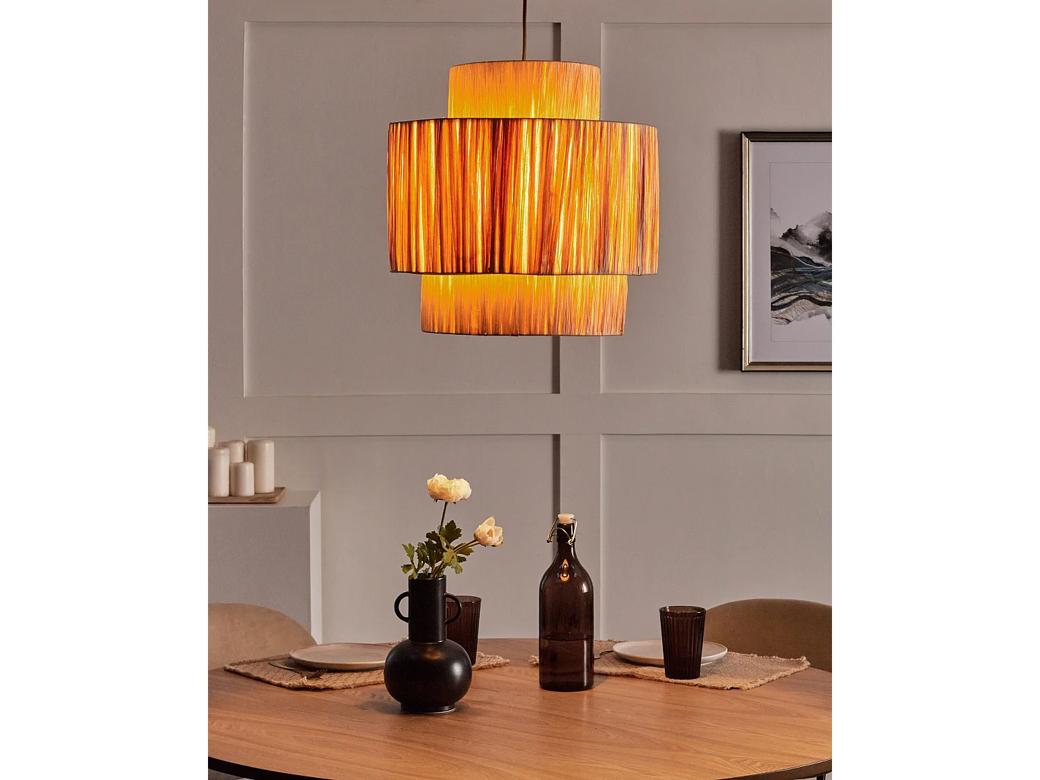 Hanglamp MAGECH Wicker Natuurlijk