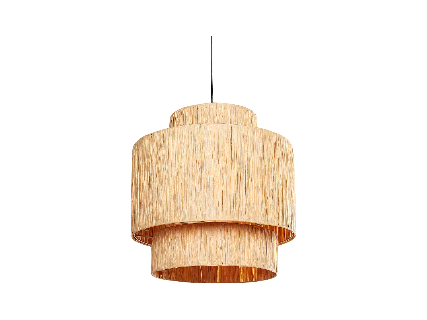 Hängelampe MAGECH Geflecht Naturfarben