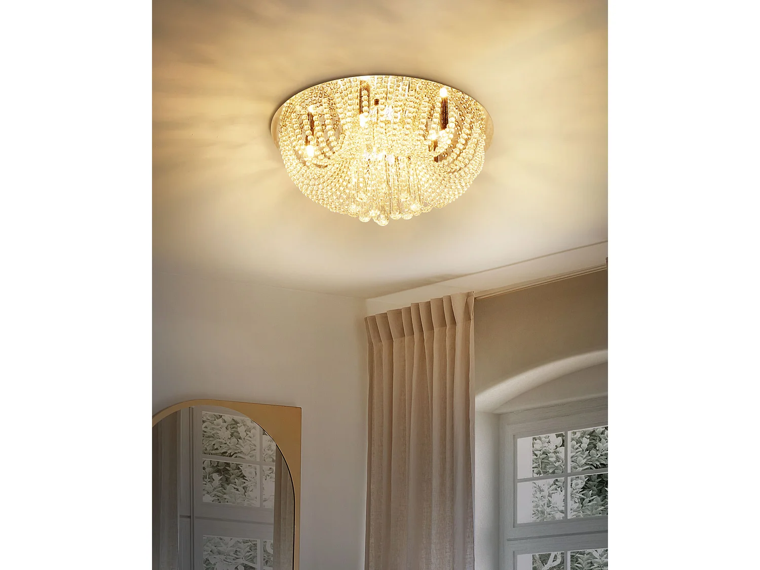 Chandelier DORNAS Crystal Silver