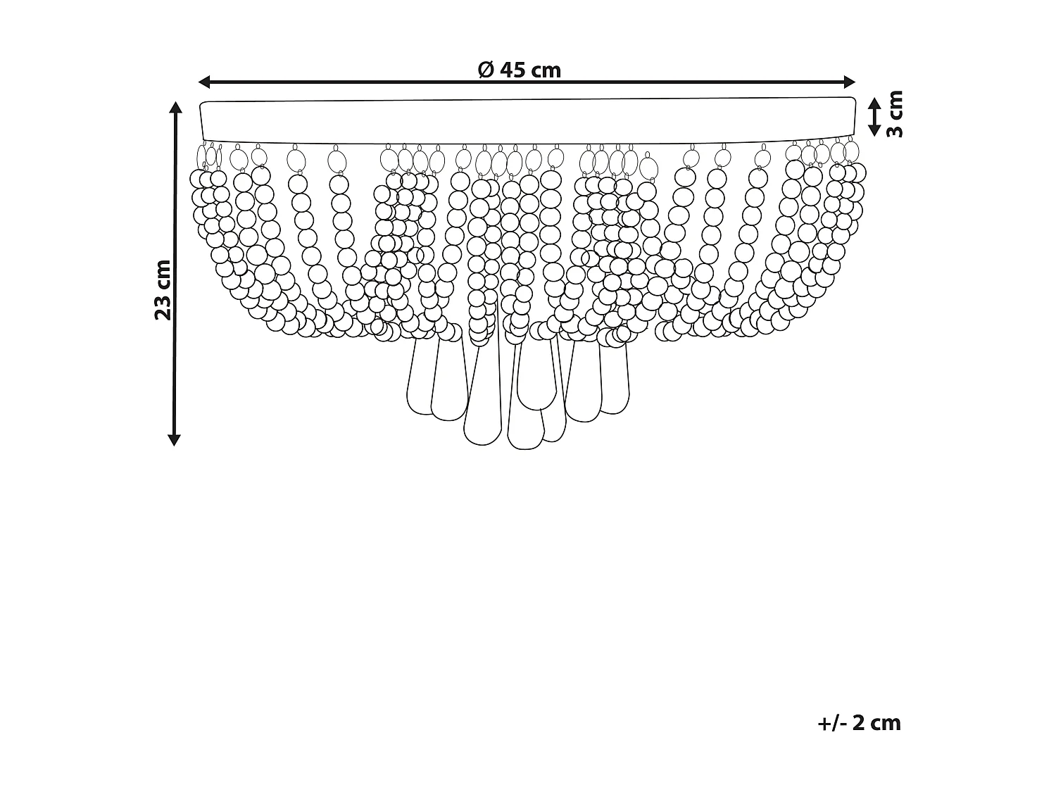 Lampadario DORNAS Cristallo Argento