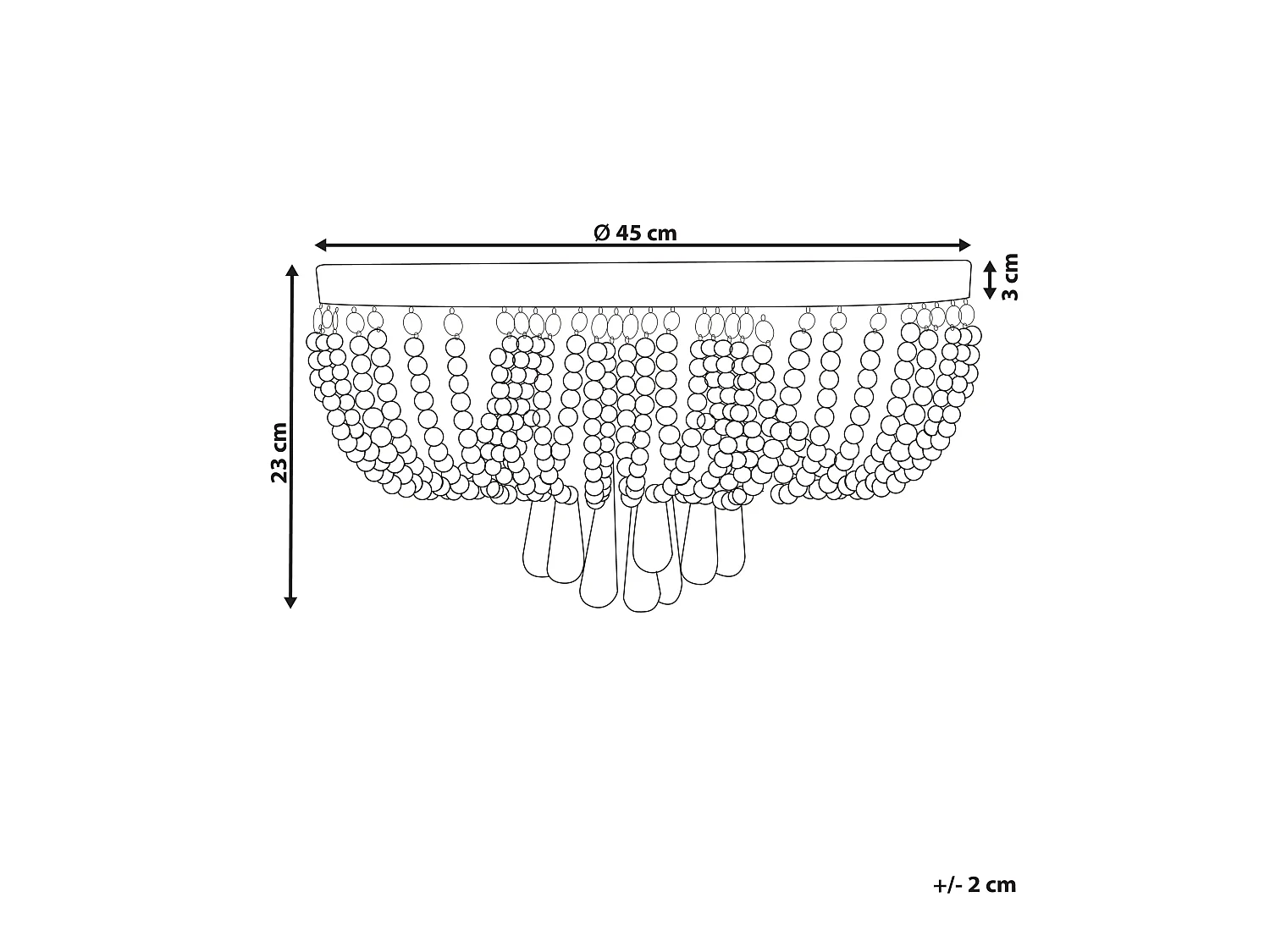 Chandelier DORNAS Crystal Silver