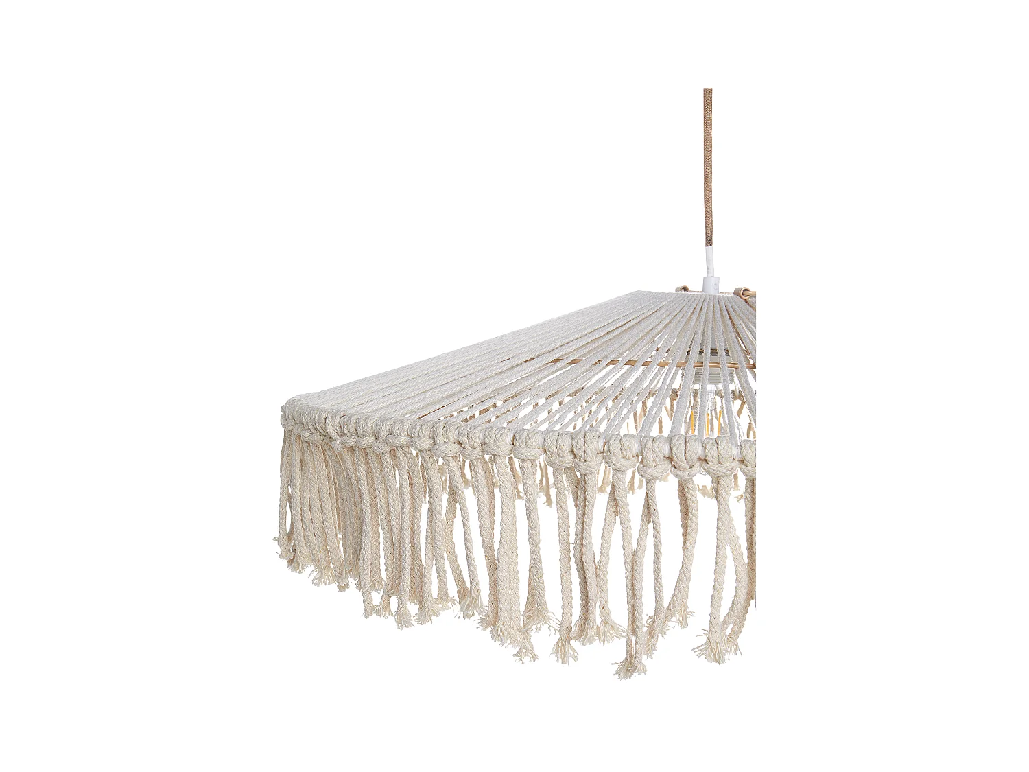 Lampadario AKOBO Corda di carta Beige