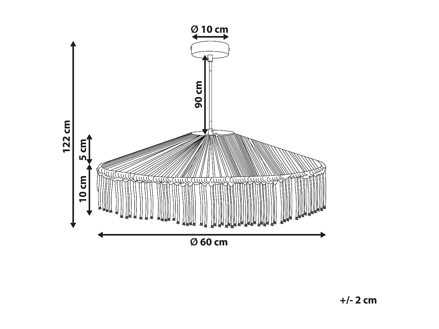 Lampa wisząca AKOBO Papierowa plecionka Beżowy