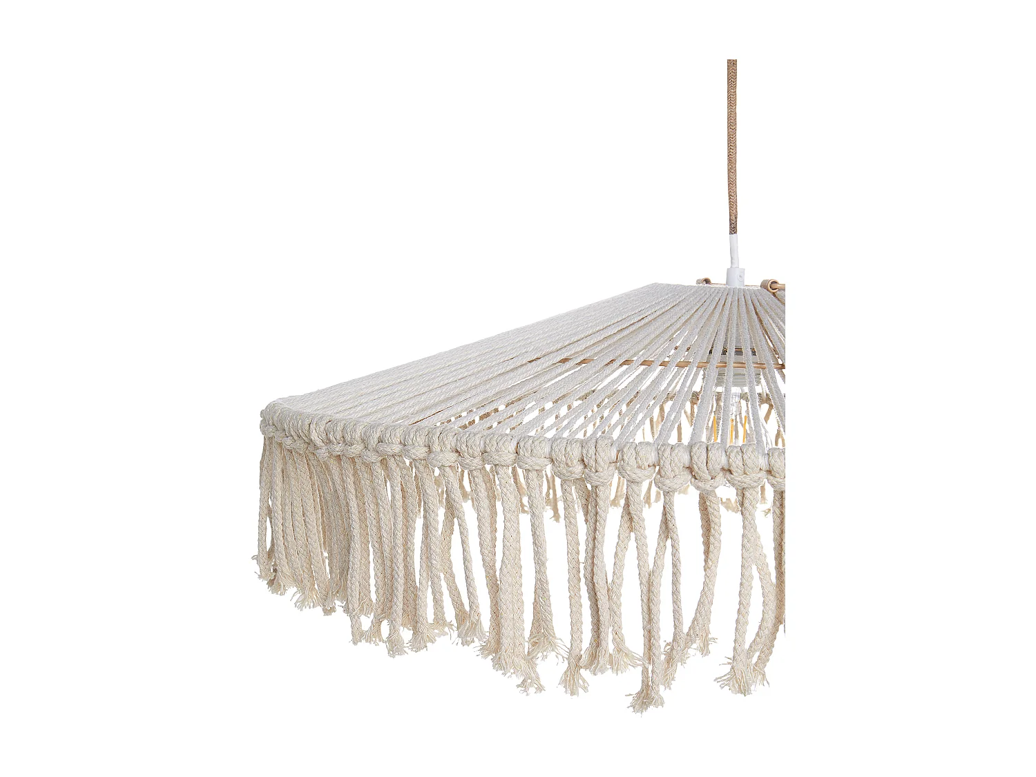 Lampa wisząca AKOBO Papierowa plecionka Beżowy