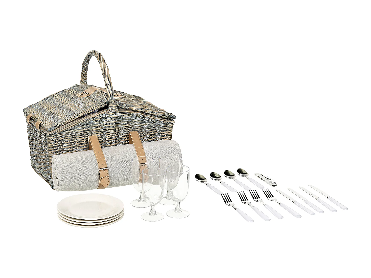 Picknickmand CANELE Wicker Bruin