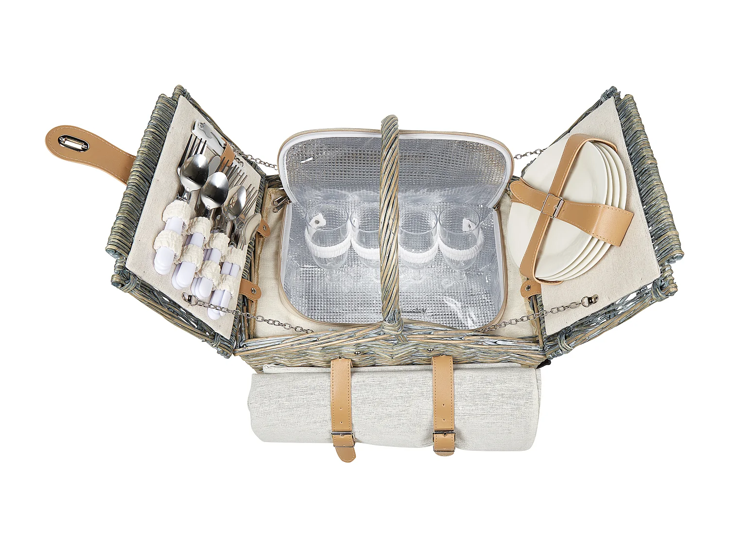 Picknickmand CANELE Wicker Bruin