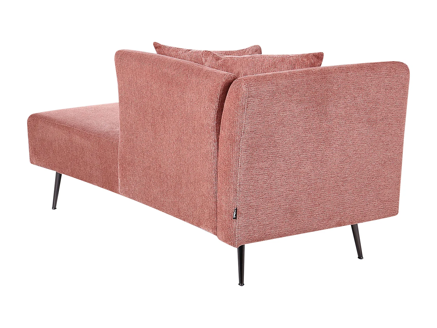 Chaise longue côté droit RIOM Tissu Rouge