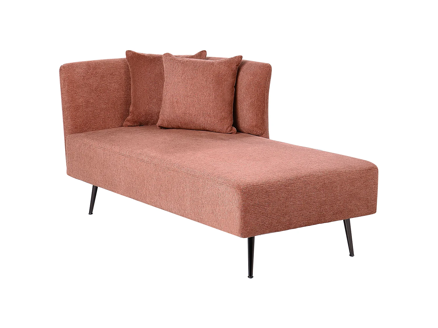 Rechtsseitige Chaiselounge RIOM Stoff Rot