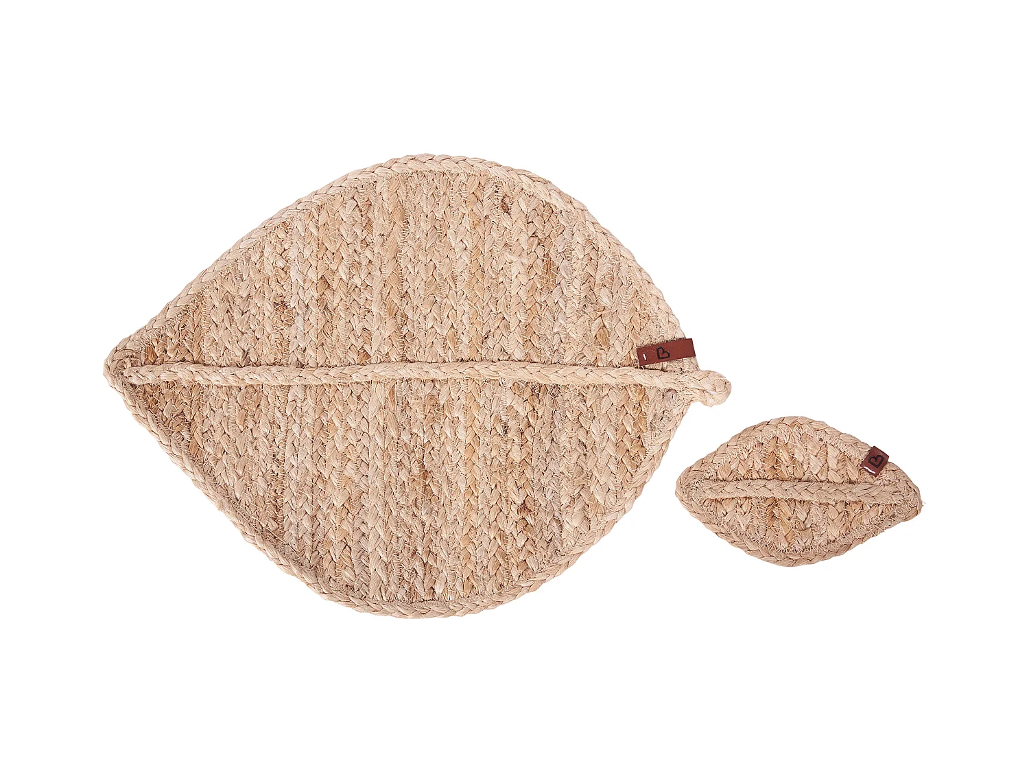 Ensemble sets de table et sous-verres PEPPERLEAF Naturel Jute