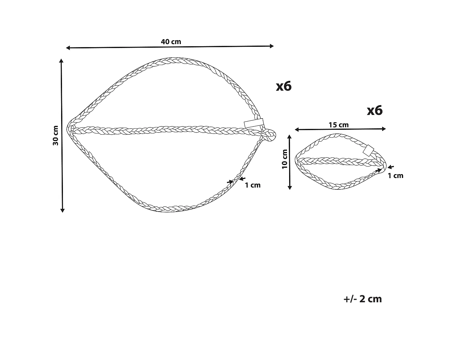 Placemats en onderzetters set PEPPERLEAF Natuurlijk Jute