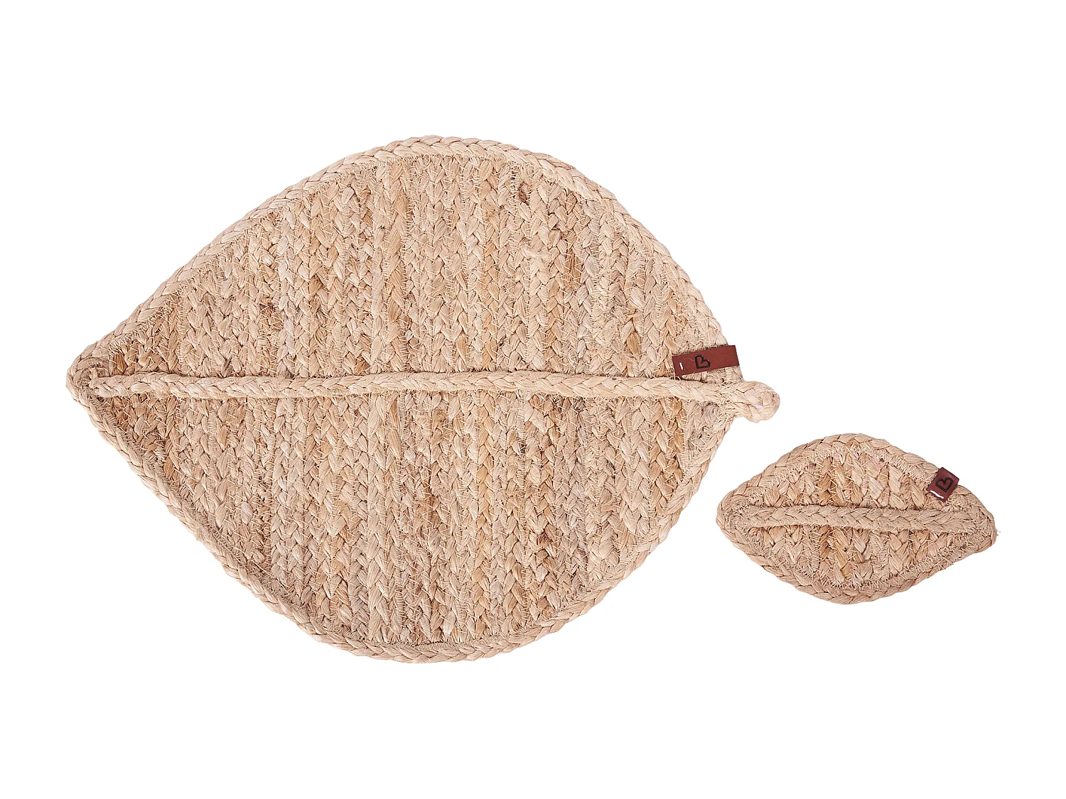 Ensemble sets de table et sous-verres PEPPERLEAF Naturel Jute