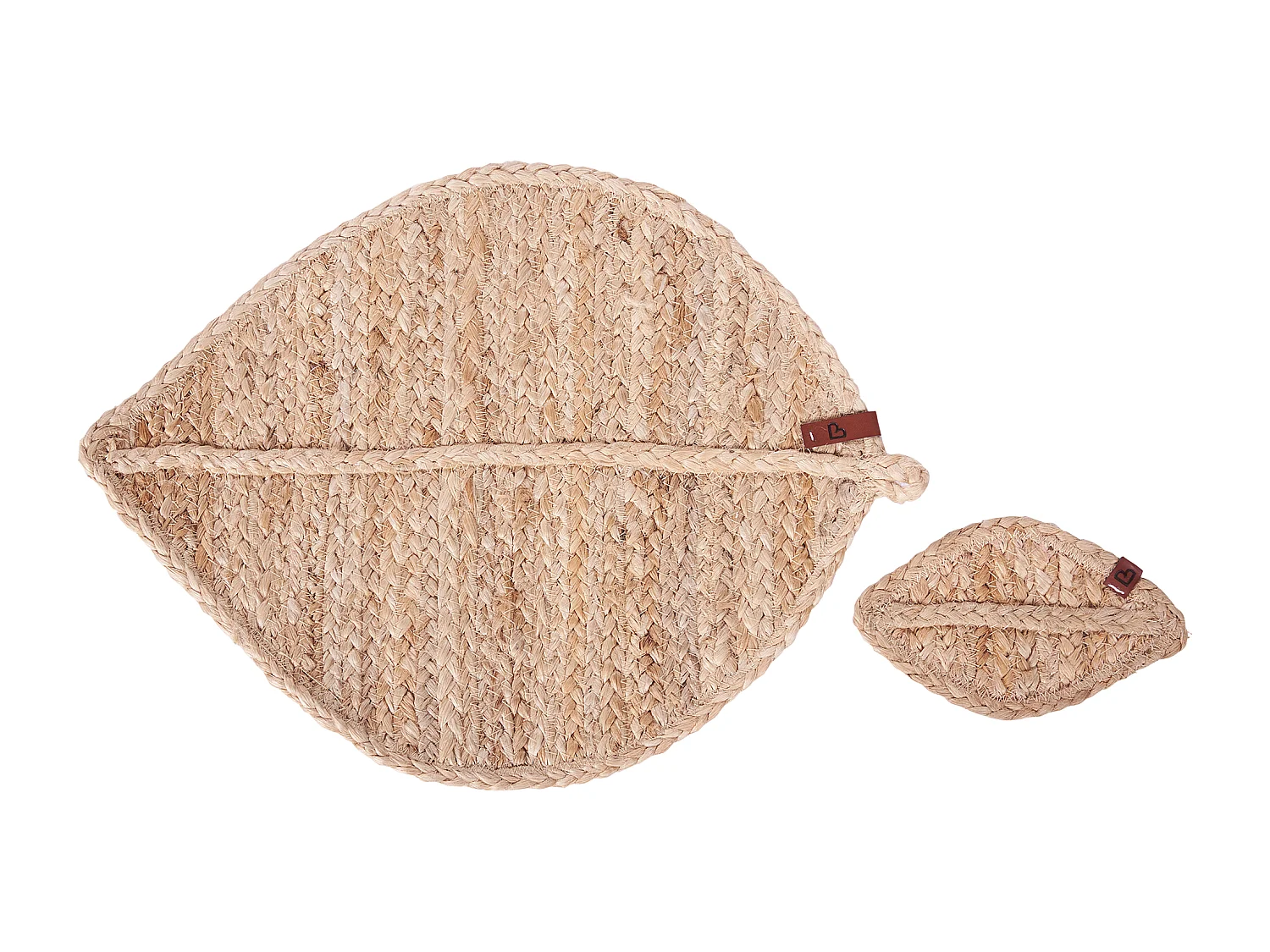 Ensemble sets de table et sous-verres PEPPERLEAF Naturel Jute