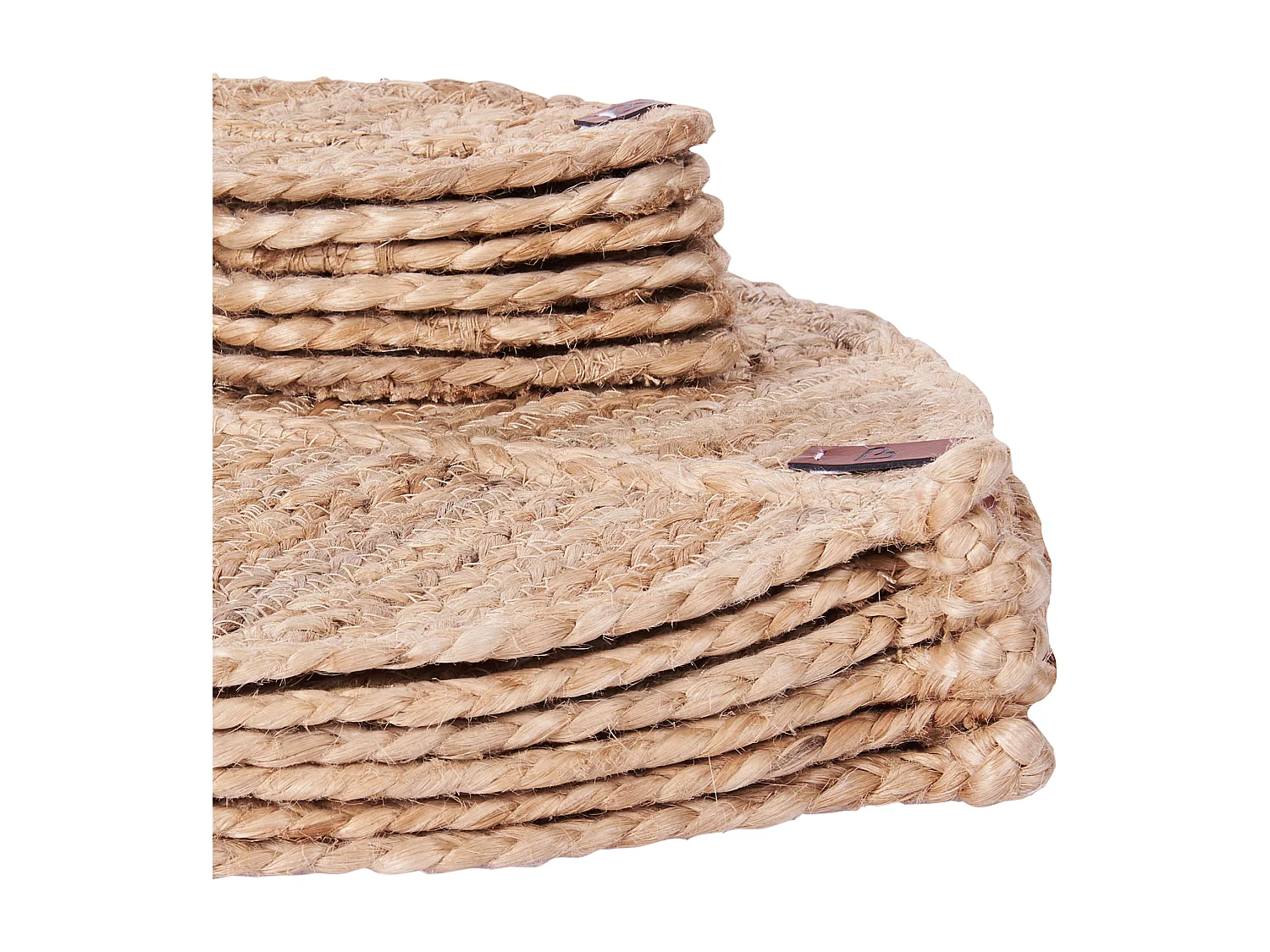 Ensemble sets de table et sous-verres PEPPERLEAF Naturel Jute