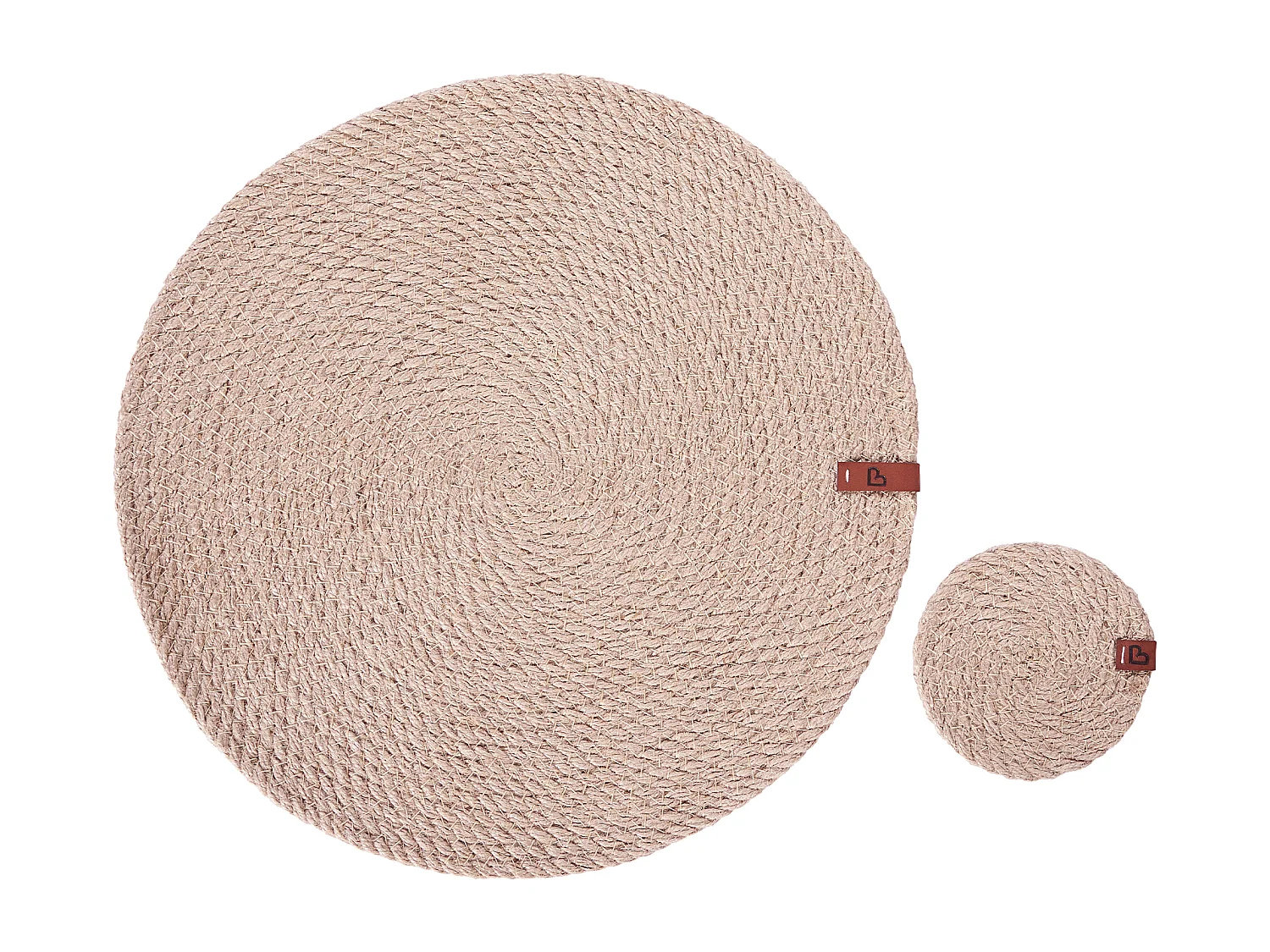 Ensemble sets de table et sous-verres MUNTRIES Naturel Jute