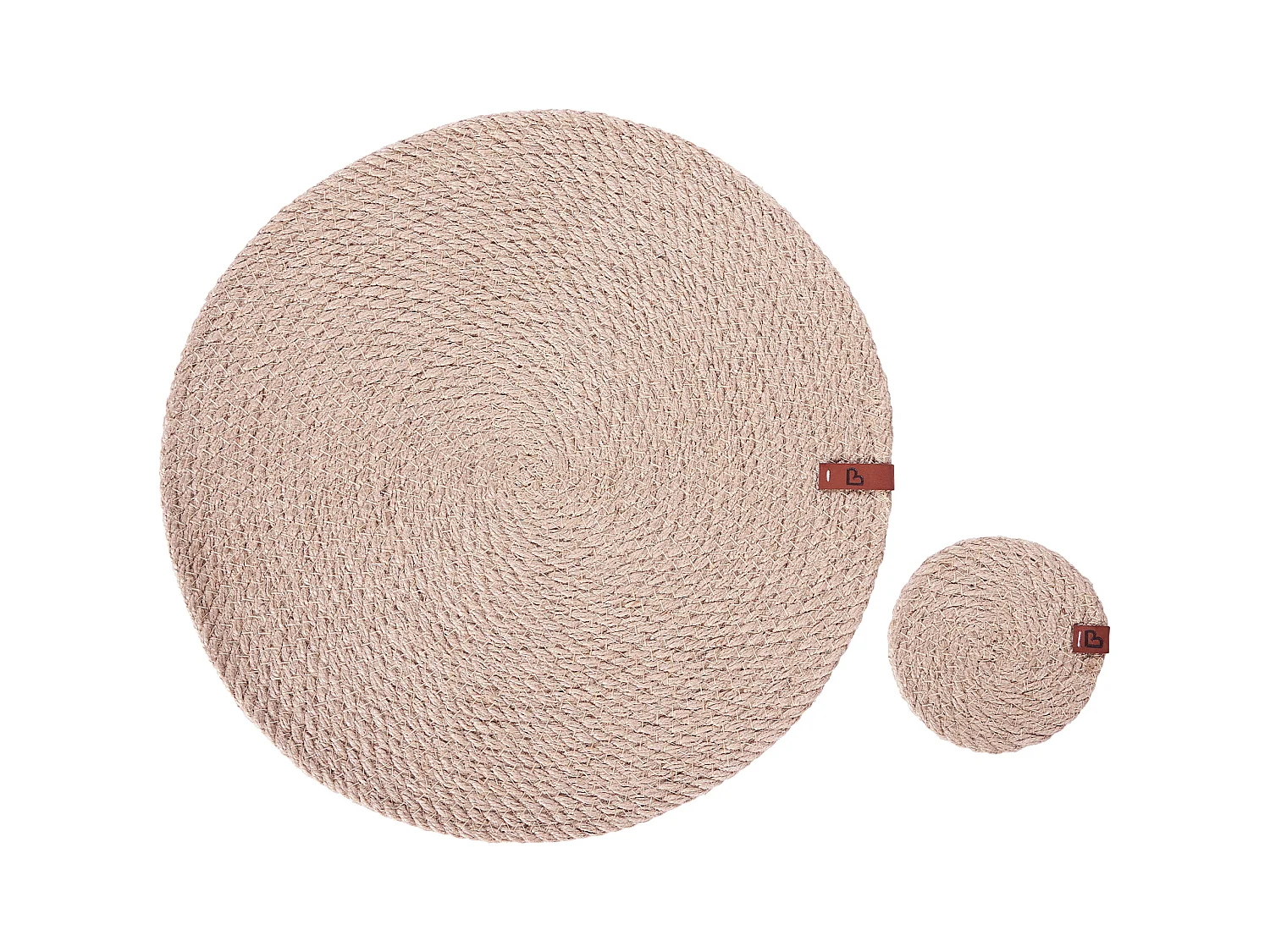 Conjunto de manteles individuales y posavasos MUNTRIES Natural Yute